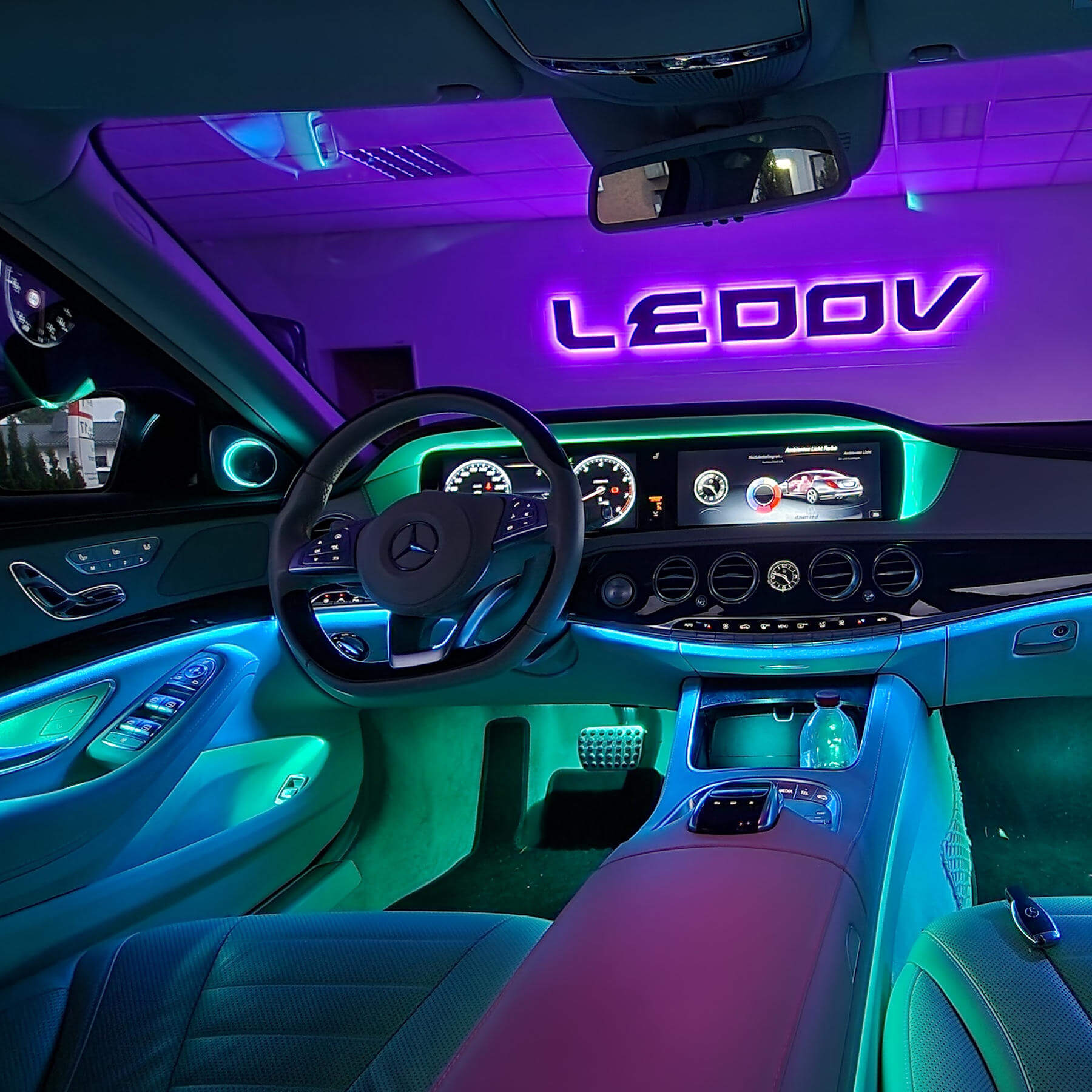 LED Auto Licht Streifen Ambiente Innenraumbeleuchtung White